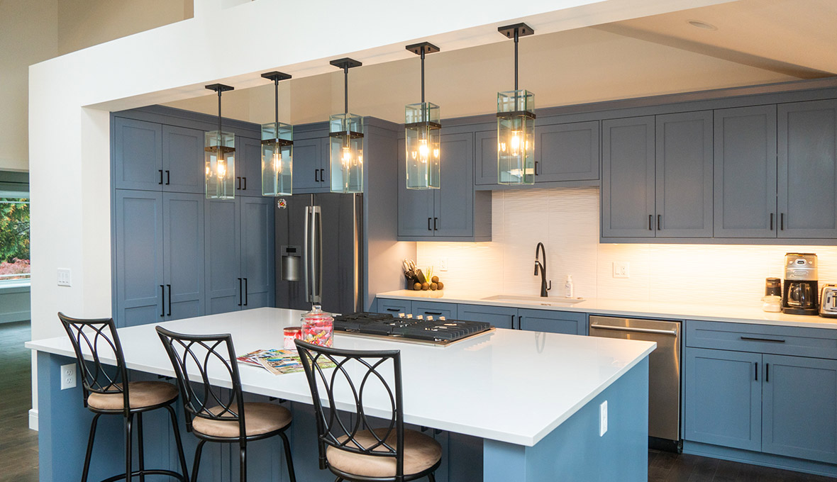 modern gallery kitchen renovation in Portland