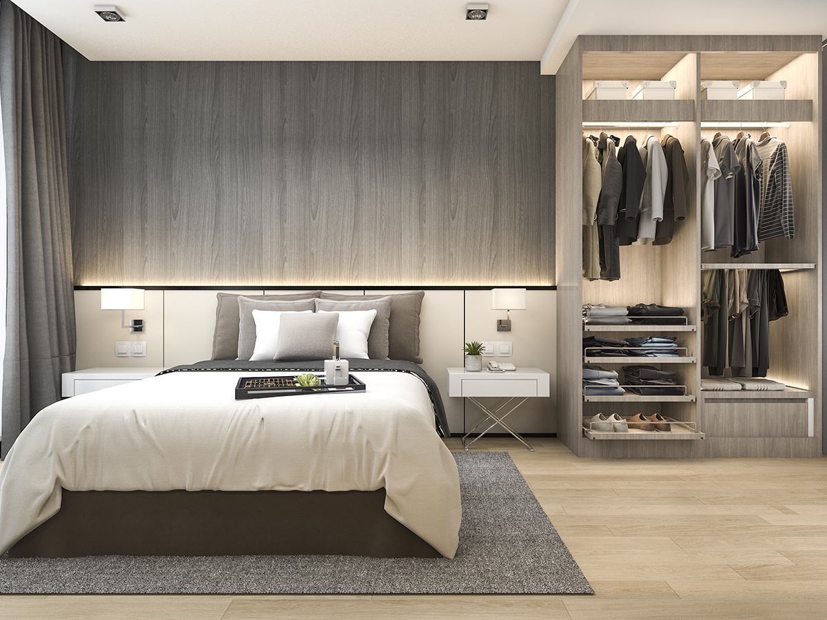 Basement converted into master bedroom