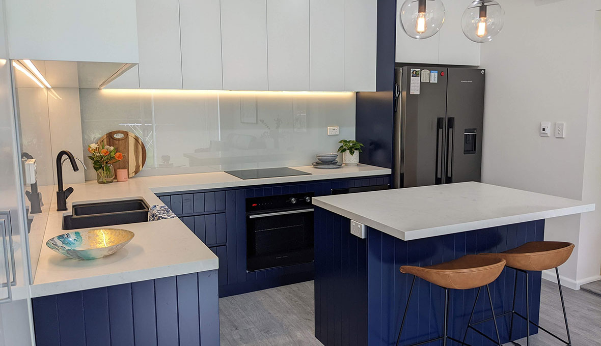 Navy blue kitchen
