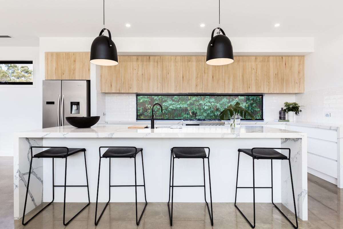 Kitchen with timber cabinetry